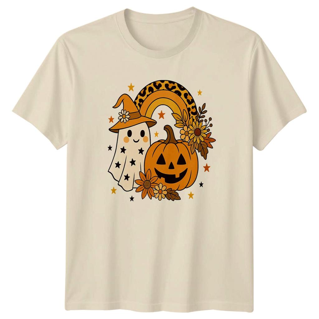 Gruseliges Boho Geisterkürbis Unisex T-Shirt Halloween Geschenk Für Sie