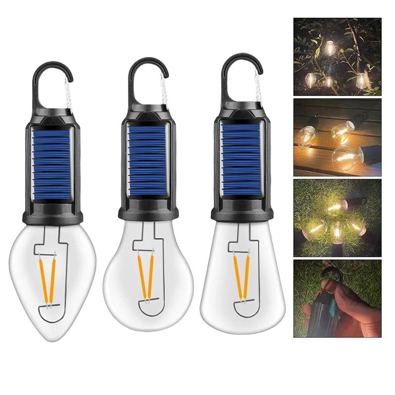 1 Set Portable Night Lights Outdoor Solar Powered Led Lamp Bulbs Usb Charging Camping Light Flashlight Fishing Essentials
