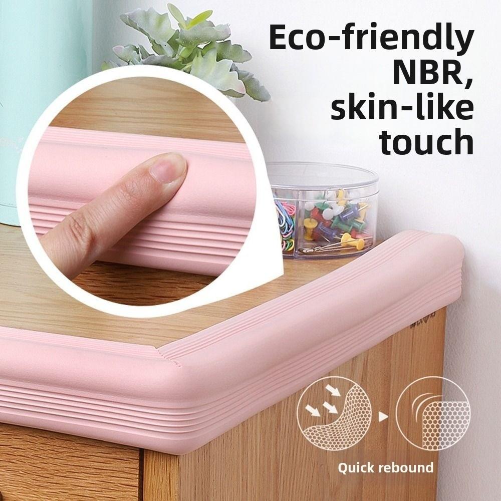 L Shaped Self Adhesive Child Bumper Strips NBR Corner Protector Strip Table Edge Protector