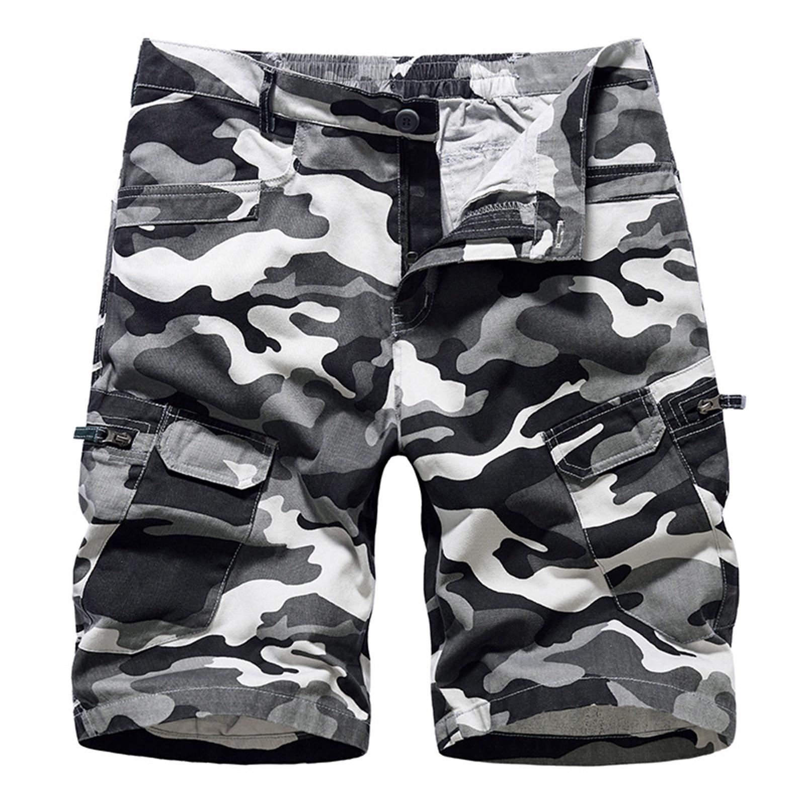 

Men s Workwear Shorts Camouflage Loose Fit Oversized Casual Men s Capris 38 білий