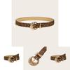 Tiger Print Stylish Narrow Belt With Faux Leather And Metallic Clasp For Office And Daily Use