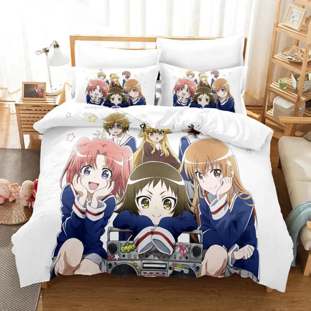 Anime Engaged To The Unidentified Beding Set Young Boys Young Girls Twin Quen Sized Dimensions Soft Duvet Cover Pilowcase Bed Children Kids Adult