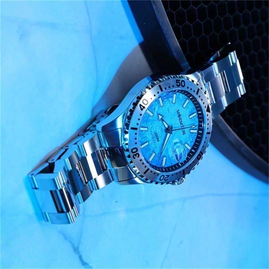 Moemton Men’s Mechanical Diving Watch Steel 100m M128.BSSA01
