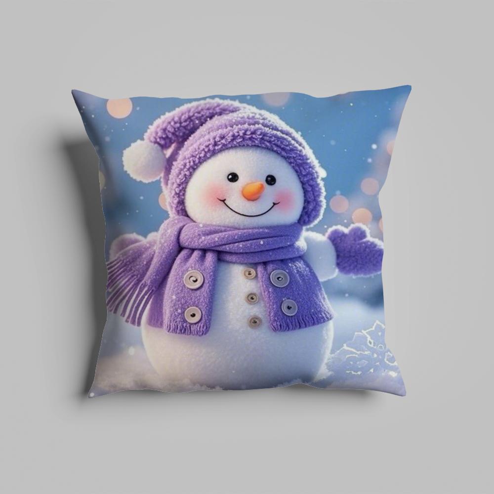 Pillow Case Luxurious Home Office, Sofa Decorative Multi Sized Car Seat Cushions, Pillowcases Snowman Cute Lovely Cartoon