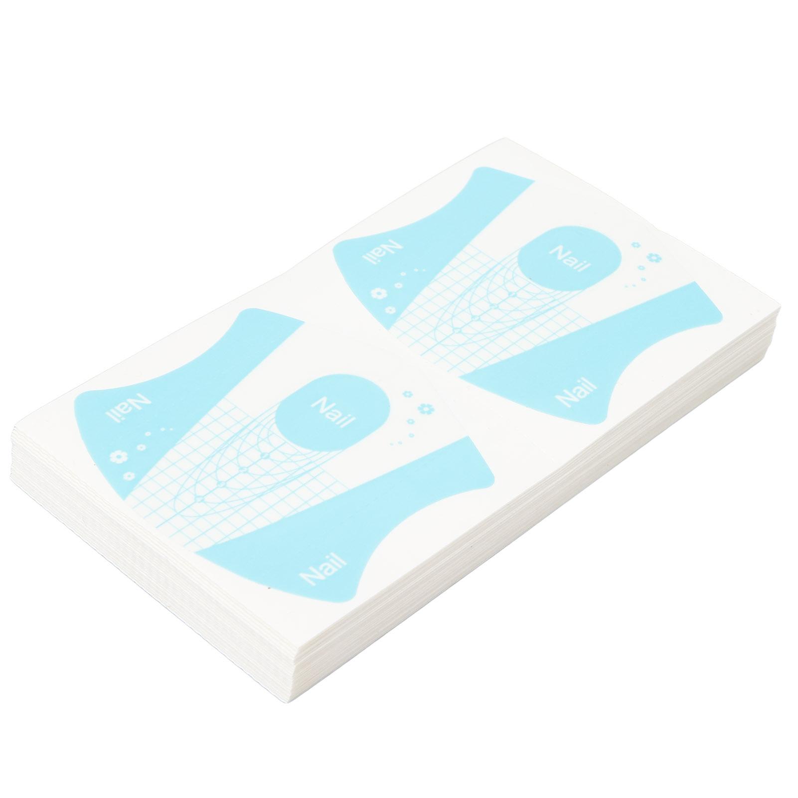 

100 шт. Многоразовые формы-трафареты для нейл-арта, самоклеящиеся наклейки для наращивания ногтей для нейл-салона