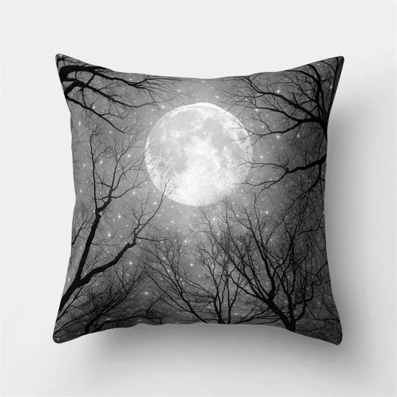 Office Living Room Home Pillowcase Night Moonlight Scenery Pillowcase Car Ornaments