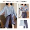 Loungewear Long Sleeve Top and Pants Loose Pullover and Comfortable and Cute Pajama Set for Hospital and More [7-livehouse] Women's Pajamas, Set,