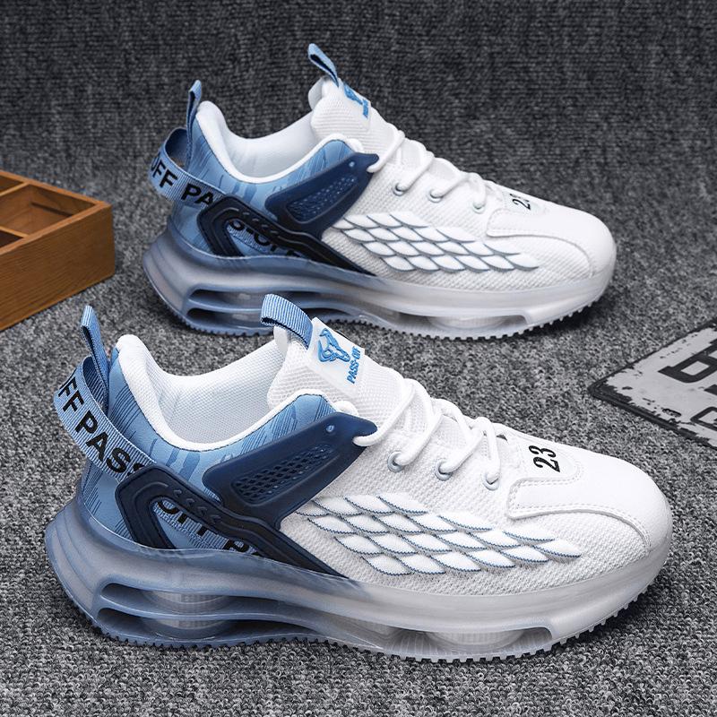 

Men s shoes summer new thick-soled mesh fly-woven breathable non-slip men s dad height-increasing sports running shoes 44