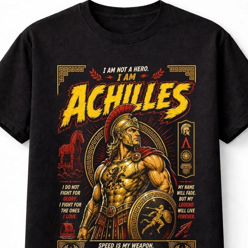 Achilles Greek Warrior Hero Mythology Spartan Trojan Legend Unisex TShirt S