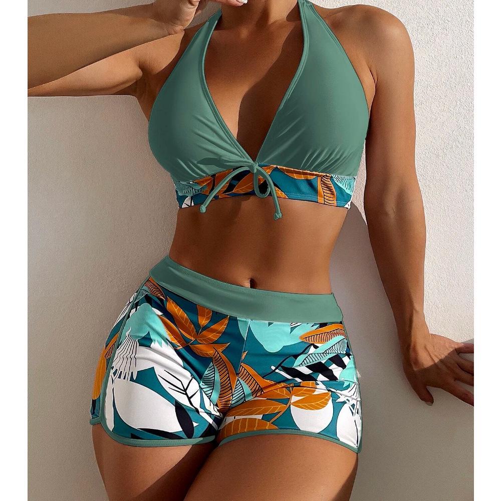 2025 Multicolor High-Waisted Bikini – European & American Style Women's Swimwear