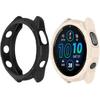 2Pack Soft TPU Case Cover (Black+Green) Compatible with Garmin Forerunner965 Running Smartwatch Protective Case Intended for Forerunner 965 Watch