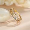 Europe and The United States Light Luxury Temperament Hollow Ring Ladies  Shining Wedding Banquet Jewelry Accessories