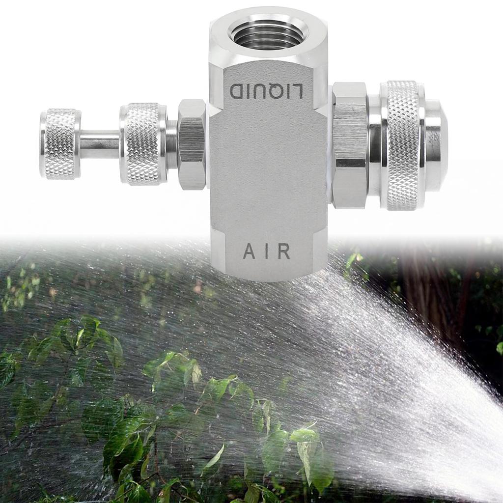 1/4 For BSPT Low Pressure Misting Nozzle Air Atomizing Function with Adjustable Flow and Efficient Dust Control