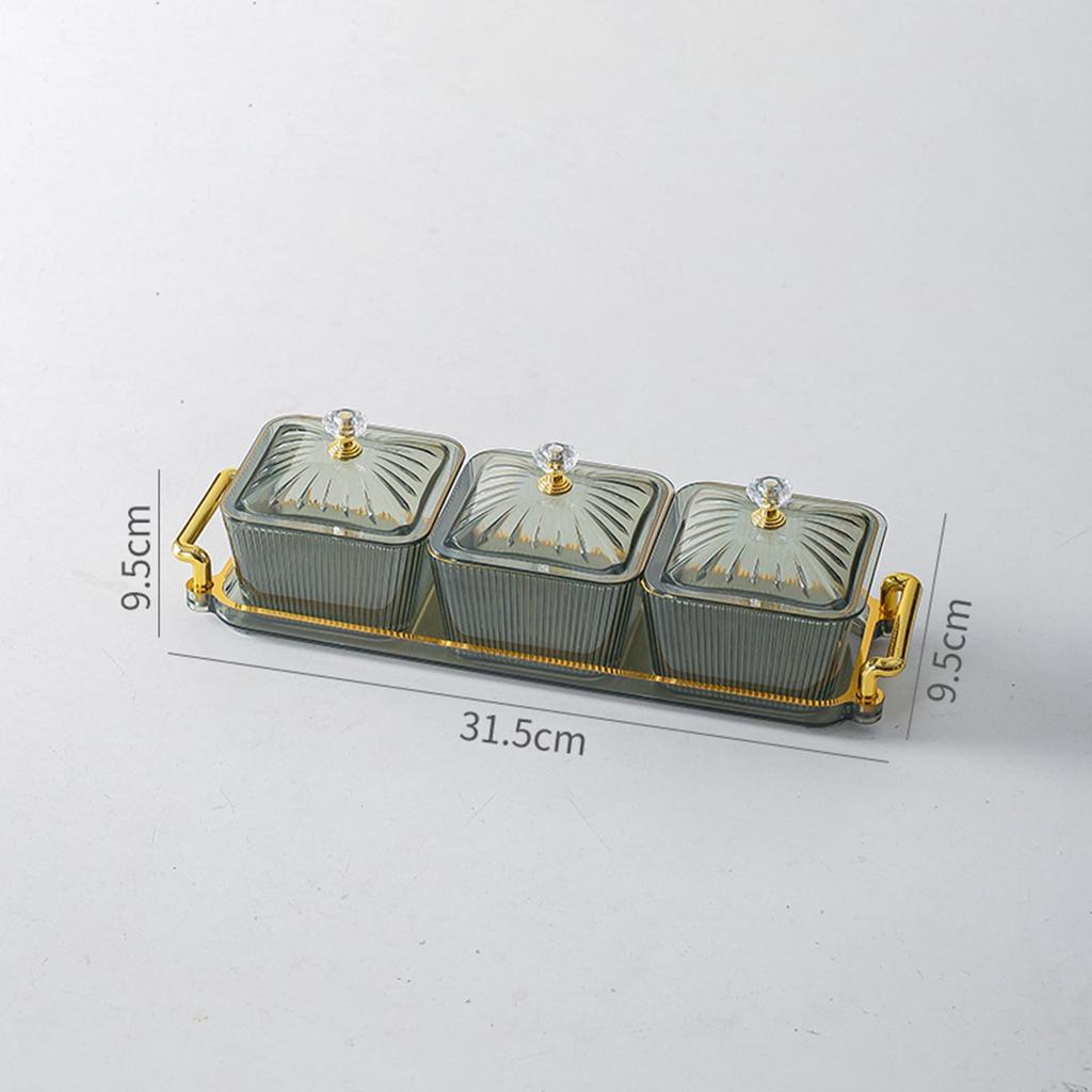Divided Dried Fruit Plates Food Storage Container Multifunctional Appetizer Serving Tray for Snack