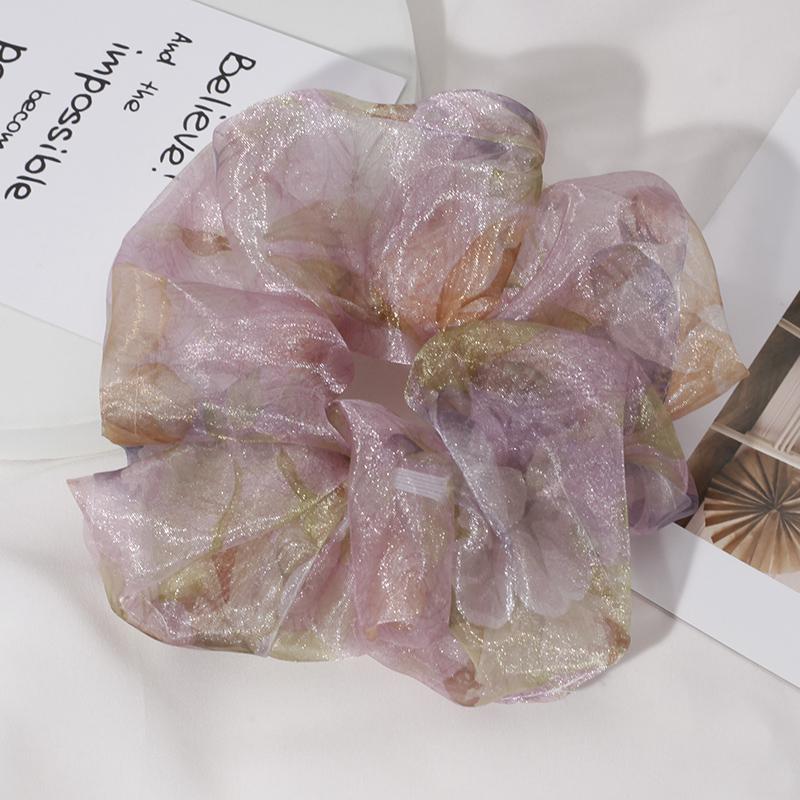 Lystrfac Elastici per capelli in rete con stampa oversize per donne ragazze grande elastico fascia per capelli rete elastico per capelli gomma accessori per capelli femminili