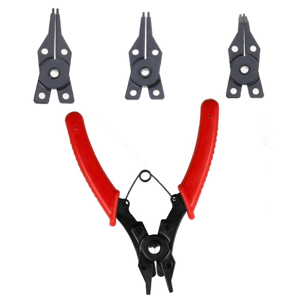 4 In 1 Snap Rings Pliers Plier Set Combination Retaining Clip Jewelry Circlip Pliers Internal External Rings Remover