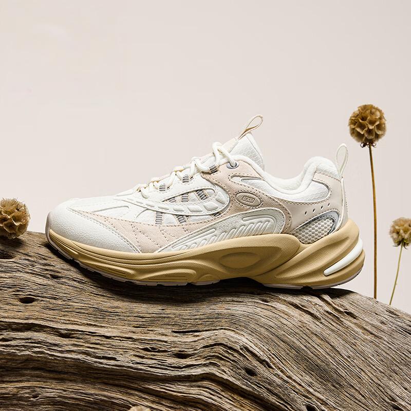 New Anta Deep Sea 2 Cushioning Wear Resistant Low Top Casual Running Shoes Women's White Beige 922445585-5