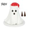 Ghost Incense Burner Resin Burner, Christmas Hat Holder, with Yoga Studio Decor Cones, Cone Holder for Room Home Halloween Gifts Lovers