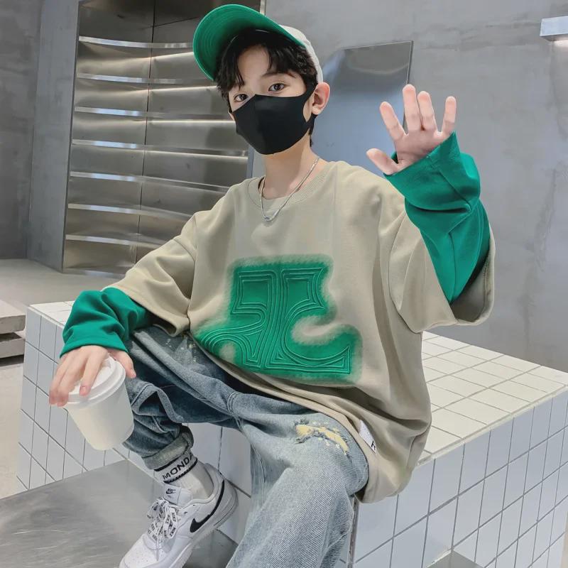

2025 Boys Street Fashion Sweatshirt - Весенне-осенний стиль для детей 120 cm