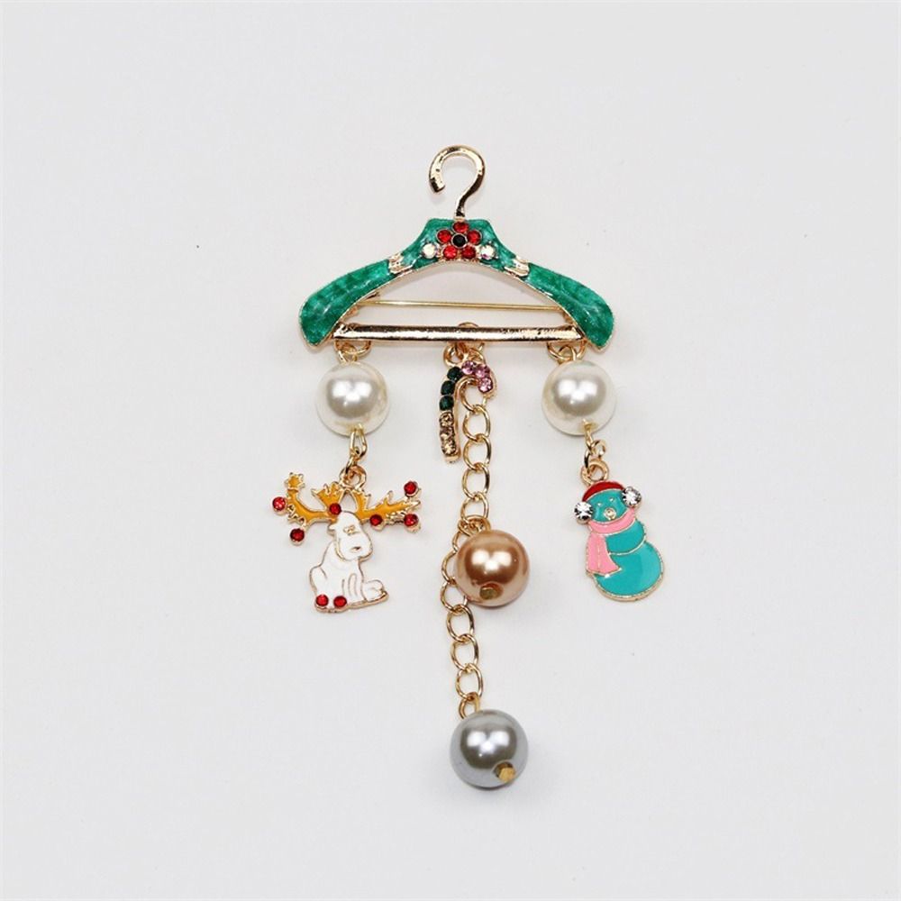 Kids Bag Decoration Women Elk Christmas Brooch Hanger Tassel Pin Jewelry Gift Clothing Brooches
