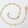 European-American Stainless Steel Heart-Shaped Gold Anklet Jewelry for Women