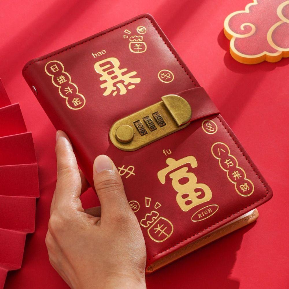 Portable Budget Binder with Lock PU Leather Planner Organizer Stainless Ring Binder