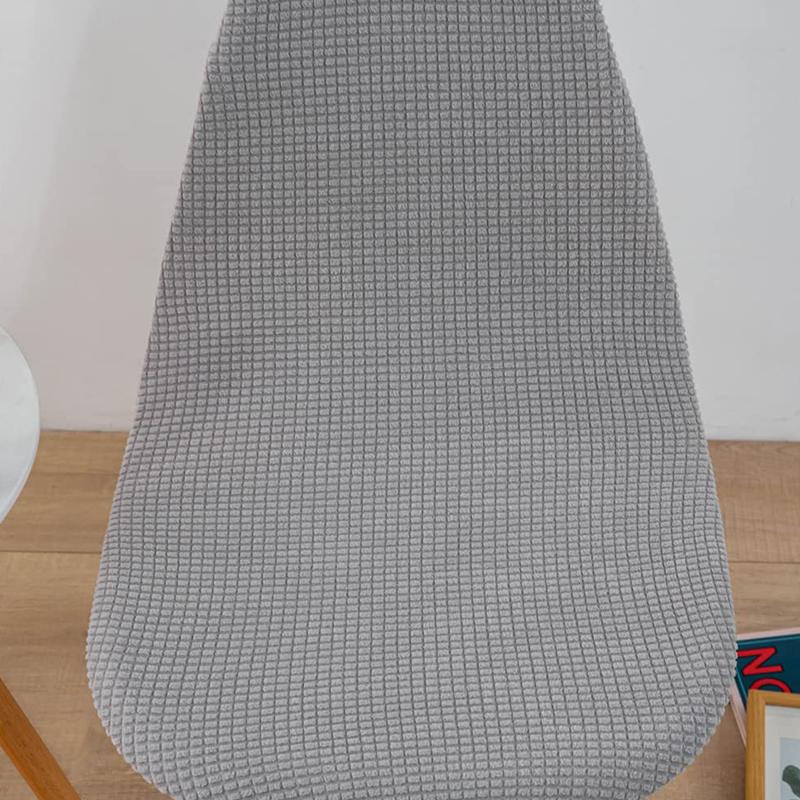

New Solid Color Jacquard Waterproof Shell Chair Cover Short Back Armless Chair Cover Bar Party Adjustable Restaurant Seat Cover