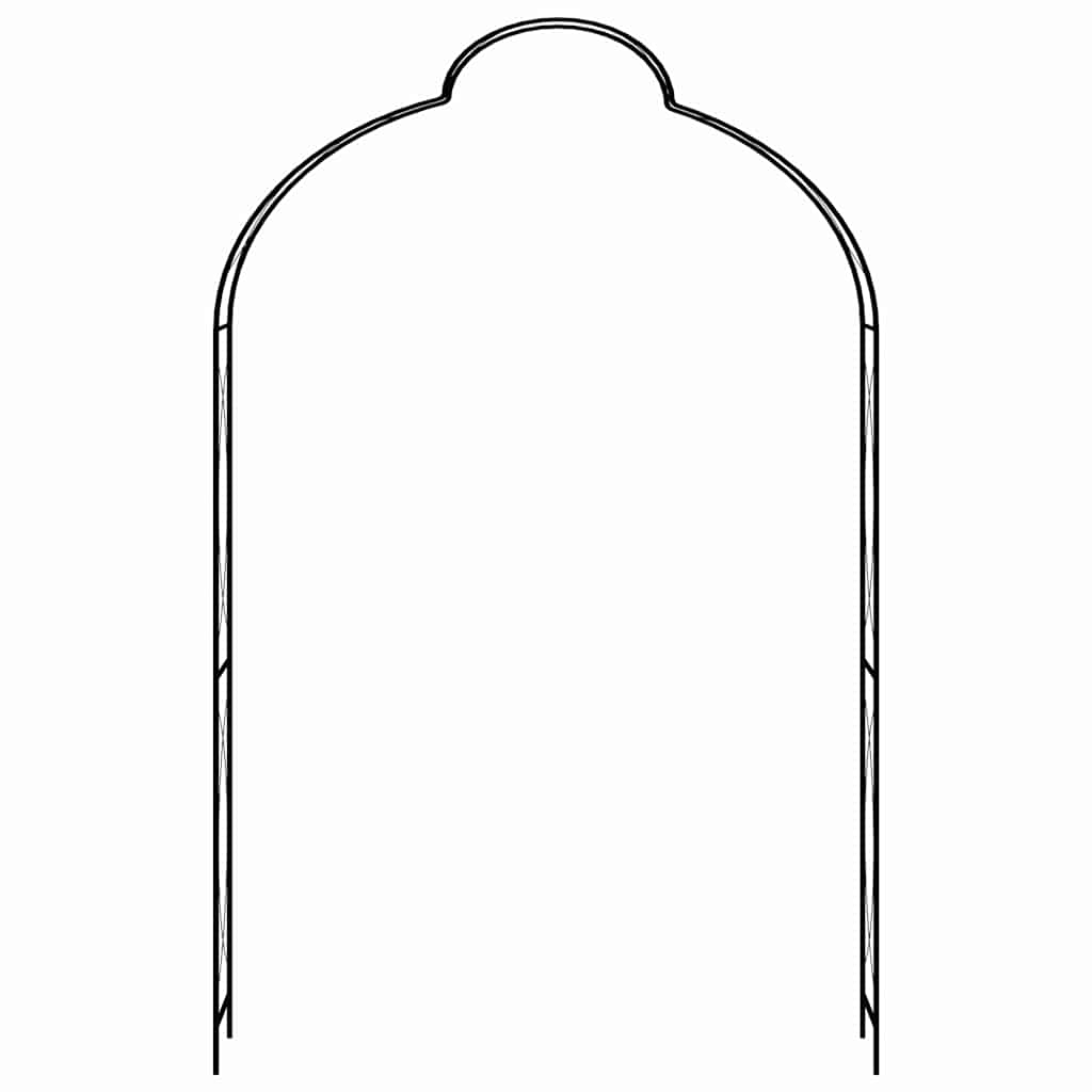 vidaXL Rosenbogen Schwarz 150 X 34 X 240 Cm Eisen