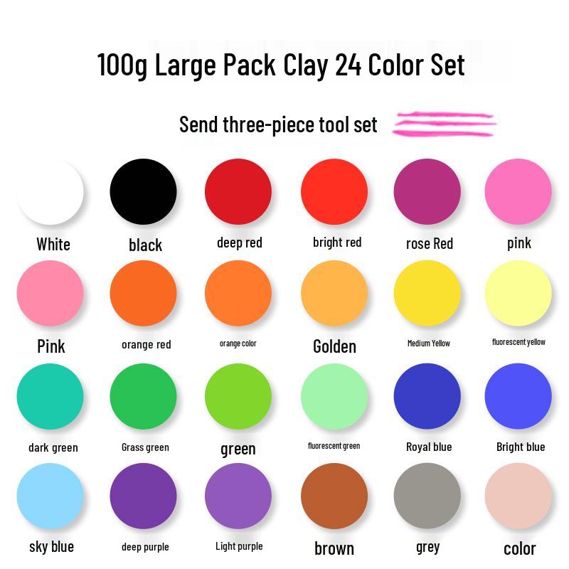 500g White Clay Play Dough for Children - DIY Craft Material for Kindergarten
