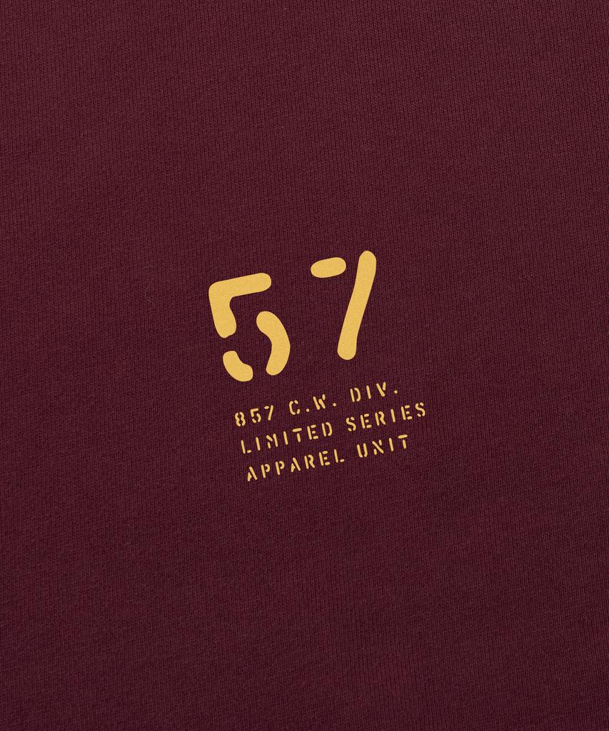 No.057 Long Drop Hoodie (Burgundy)