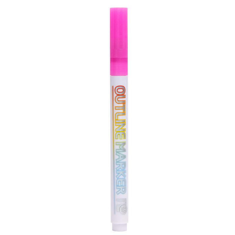 Dual-Line Fluorescent Outline Marker for Students and Artists