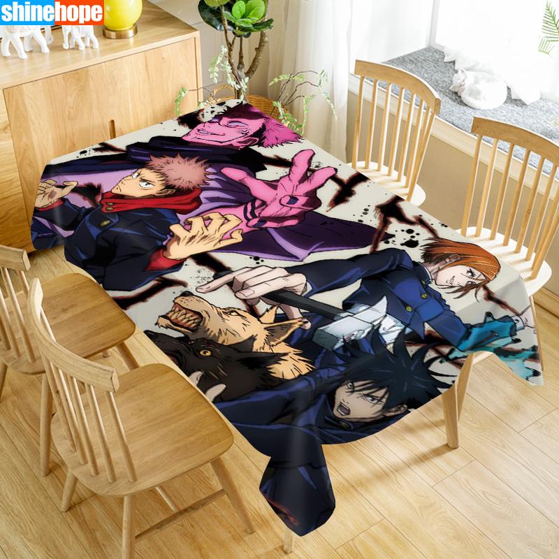 1 stuks Bruiloft Tafelkleed Boeket Tafel Tafelkleed Jujutsu Kaisen Anime Tafelkleed Verjaardagsfeest Diner voor Huisdecoratie 140x180cm