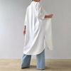 Women's Mid-Sleeve Solid Color Cardigan Shirt Dress