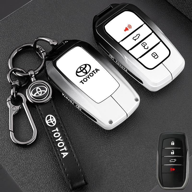 Car Key Case Cover Shell For Toyota Tacoma Fortuner Corolla Venza Grand Highlander RAV4 XSE Prime Land Cruiser Hilux 2023 2024