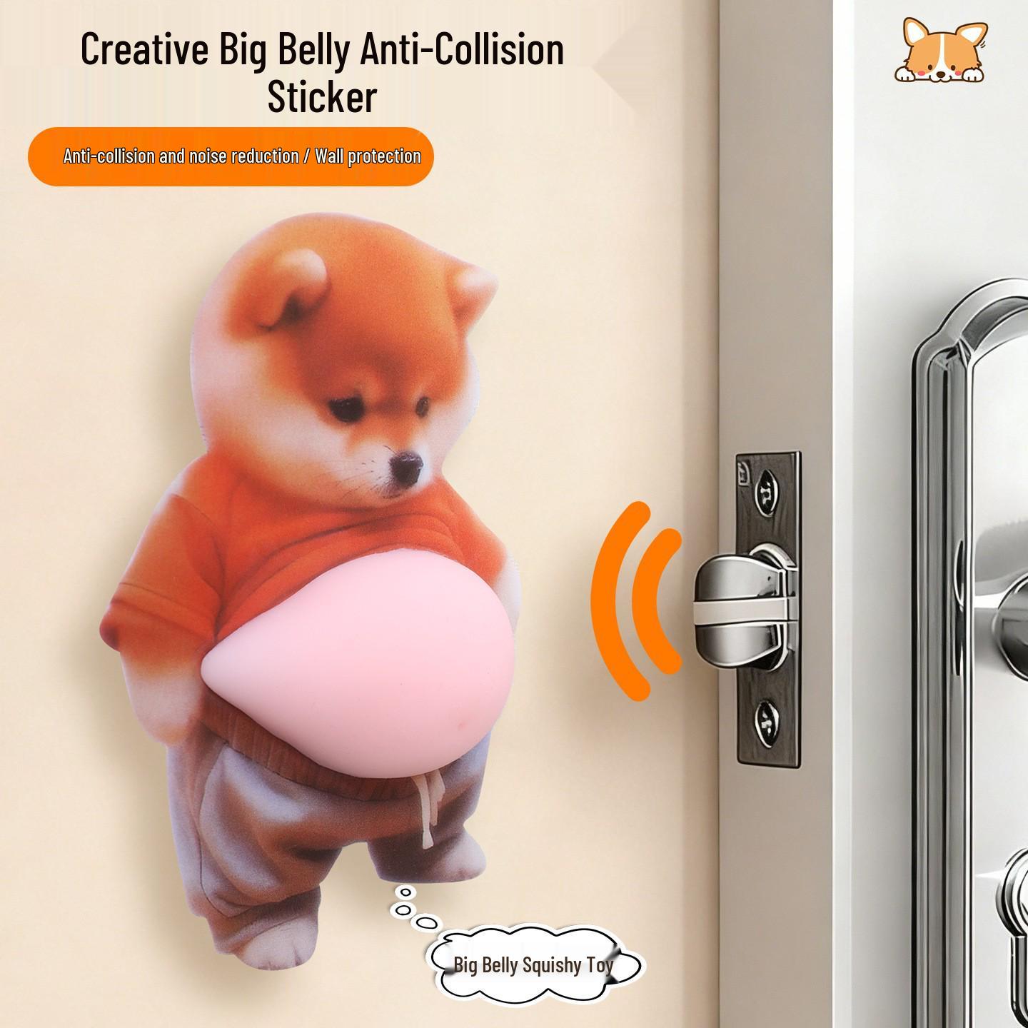 

Shiba Inu Silicone Squeeze Toy: Anti-Collision & Noise Reduction for Doors and Table Corners. Corgi (1 Pair/Pack)