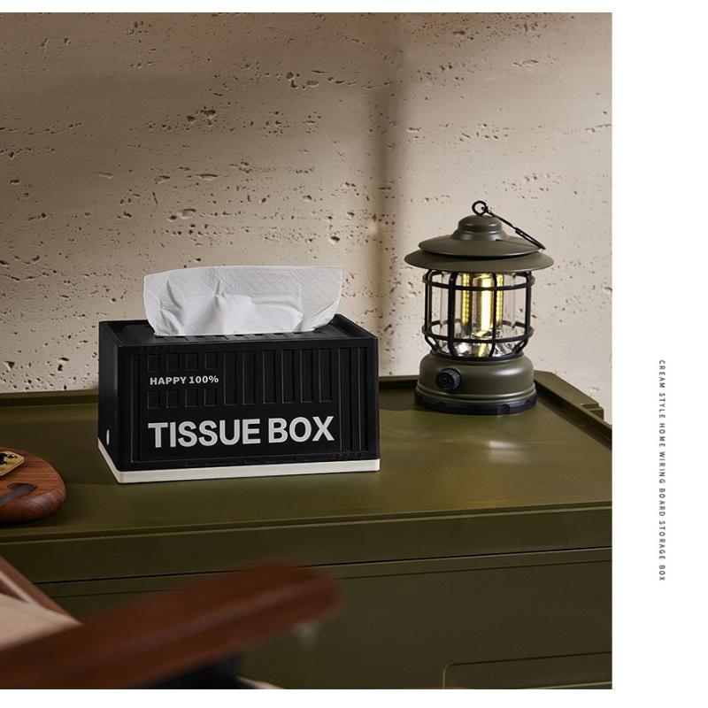 Plastic Tissue Box Holder Paper Storage For Living Room Napkin Holder Container With Lid For Home Office