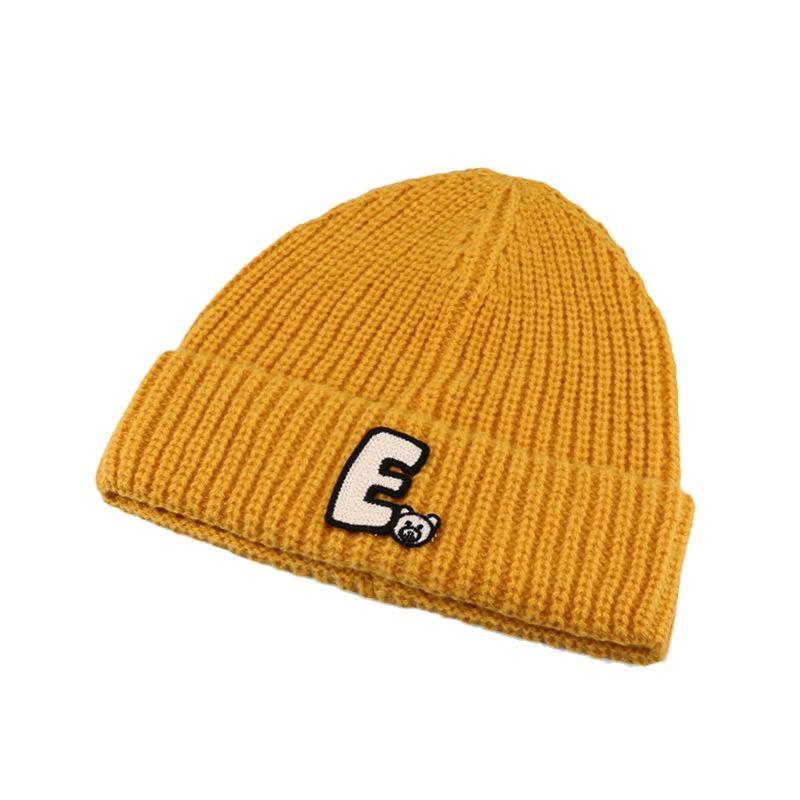 Versatile Face protecting Small Ear Protecting Hat Korean Version Dopamine Letters Warm Knitted Hat for Women