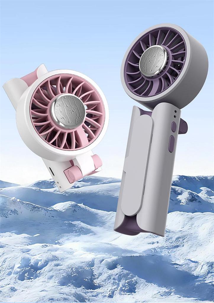 Portable Handheld Fan with Umbrella Clip – Mini Folding, Energy-Saving Cooling for Students Outdoors