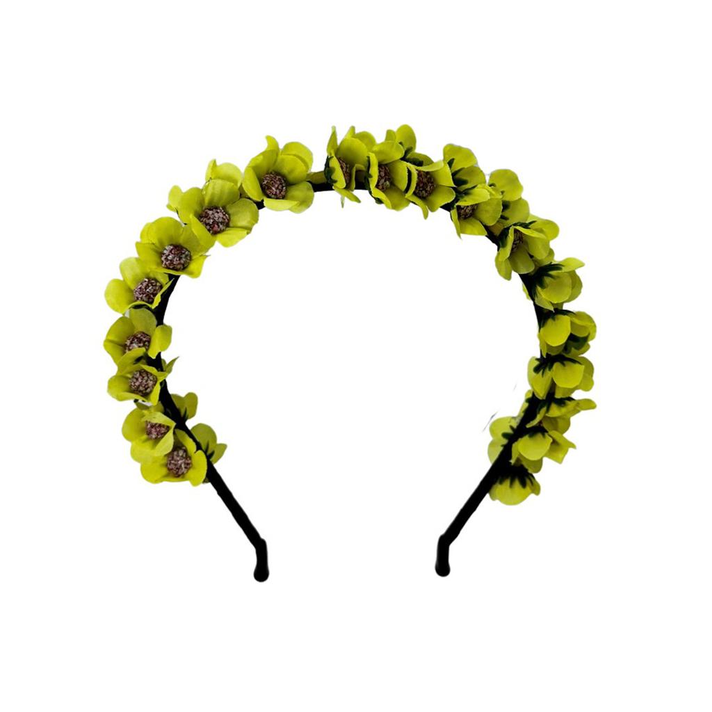 Artificial Flower Headband Halloween Hair Band Rose Flower Crown Headpiece Floral Hair Accessories for Cosplay Party