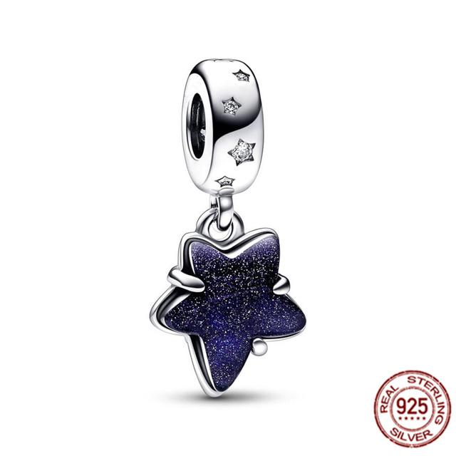 

Горячая Распродажа, подвеска из бисера, подходит для браслета/ожерелья, ювелирные изделия из серебра 925 пробы, звездное небо, астронавт, Млечный Путь