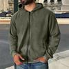 Men's Vintage Zipper Hooded Jacket With Pockets Long Sleeve Solid Color