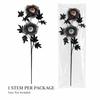 Halloween Eyeball Flower Stem, 50cm Gothic Black Rose Branch with 2 Eye Blooms for Vase Party Table Decor