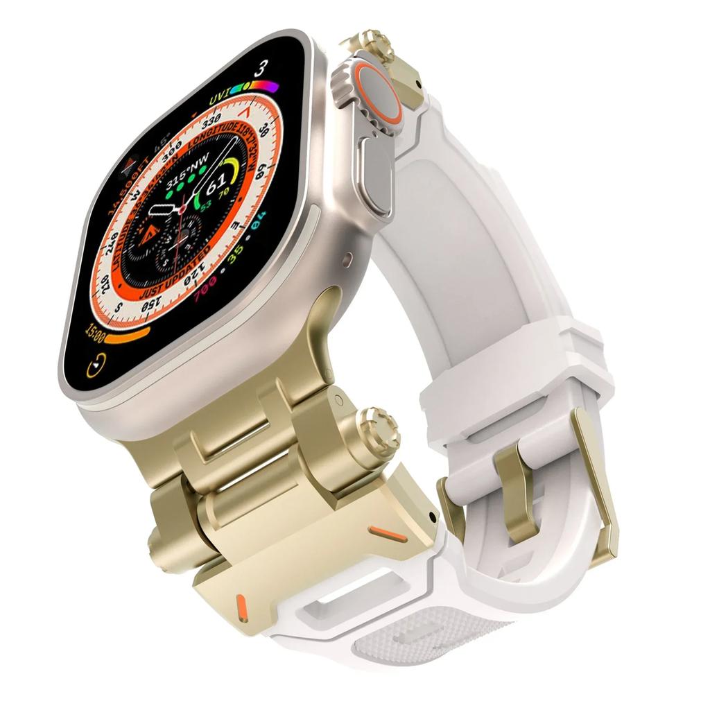 TPU Sports Rubber Band For Apple Watch Ultra 2 49mm 45mm 44mm 42mm Soft Silicone Strap For iWatch Series 9 8 7 6 5 4 se Bracelet