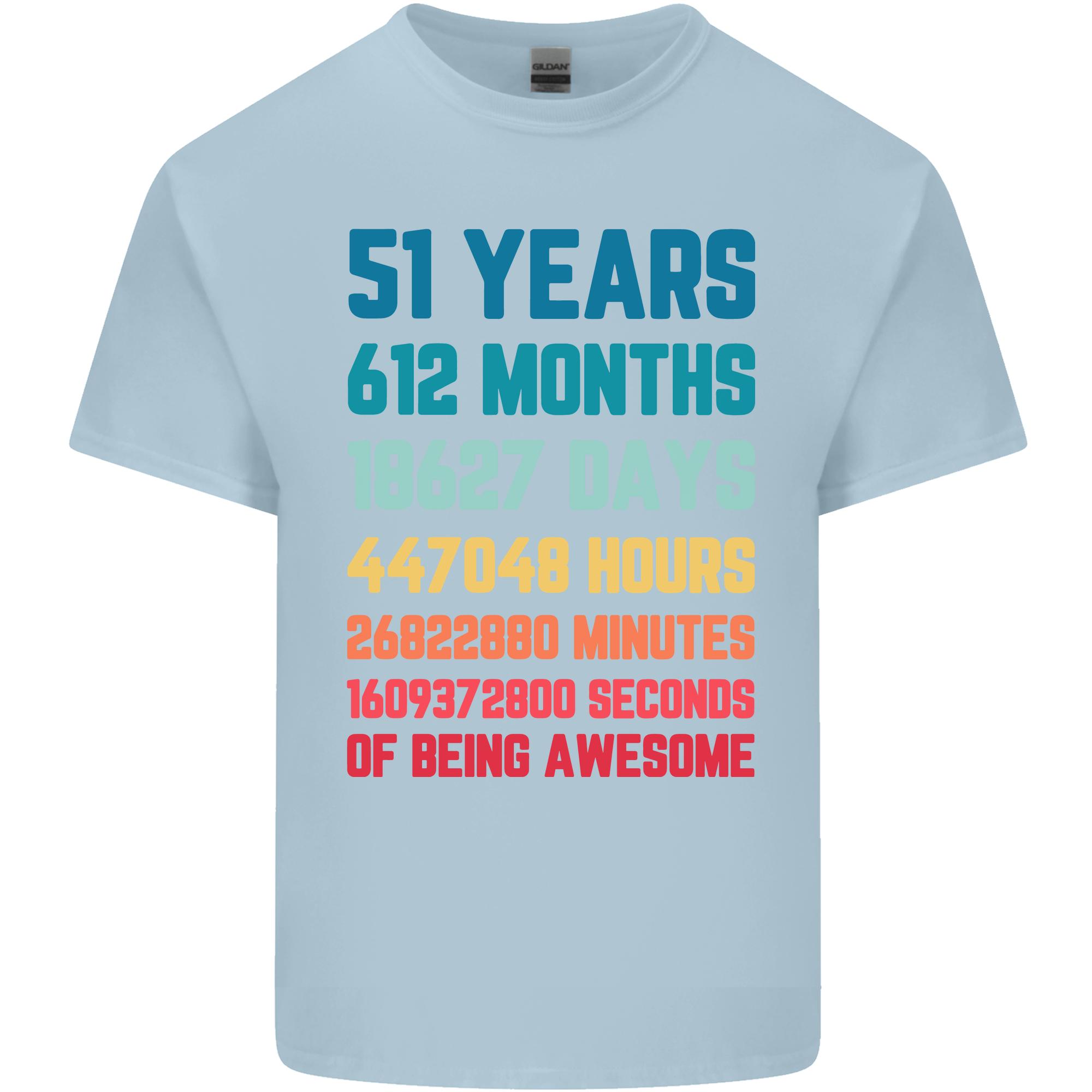 51st Birthday 51 Year Old Unisexs Light Cotton TShirt S