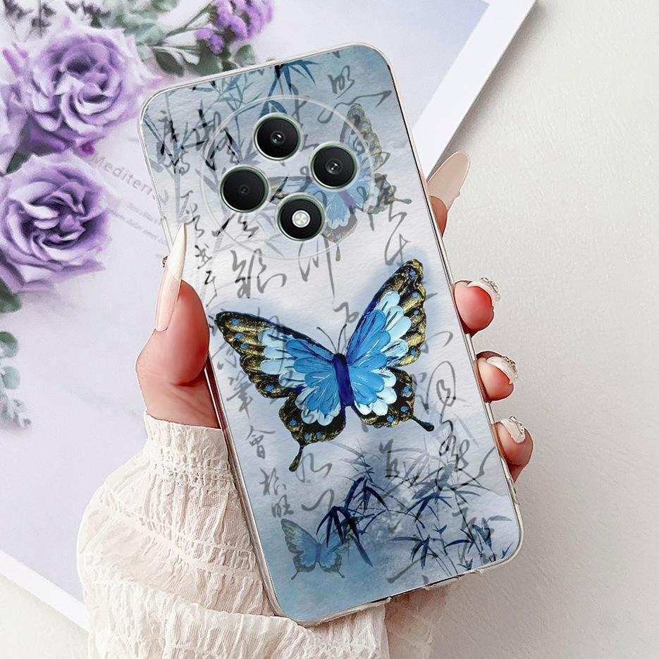 For Oppo Reno 12F 4G Case CPH2687 Stylish Butterfly Painted Cover Soft Silicone Case For Oppo Reno12 F Reno 12 FS Reno12F Bumper