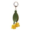 Stylish Tulip Keychain PU Leather Alloy Durable Accessory Elegant Floral Key Ring For Bags Backpacks Gift Idea