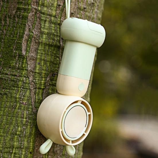 Cartoon Animal Ears Handheld Fan with Mirror Phone Holder Speed Adjustable USB Rechargeable Summer Cooling Fan Portable Mini Personal
