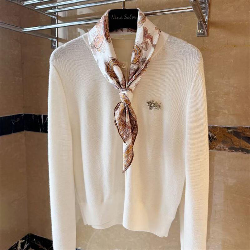 NINA SOLOR Paisley Jacquard Silk Square Scarf