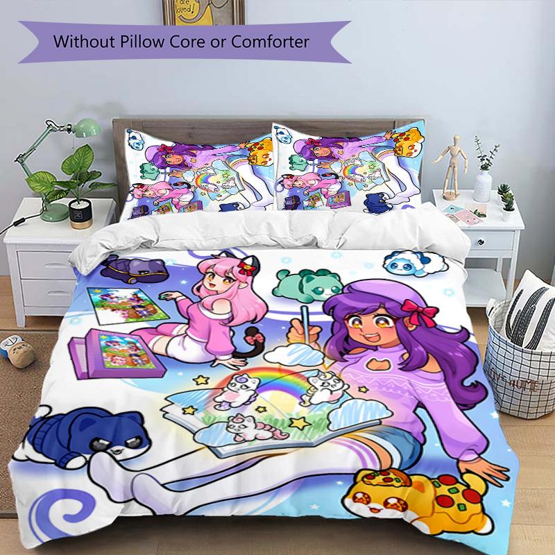 Set Biancheria da Letto 3 Pezzi Pixel Game Chiusura Copripiumino Include 1 Copripiumino & 2 Federe per Tutte le Stagioni Camera da Letto Casa Arredamento Stanza dello Studente