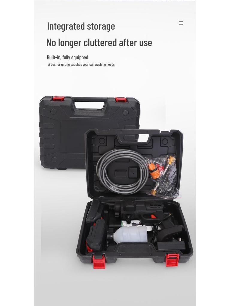 Rechargeable Portable High-Pressure Car Wash Gun with Lithium Battery